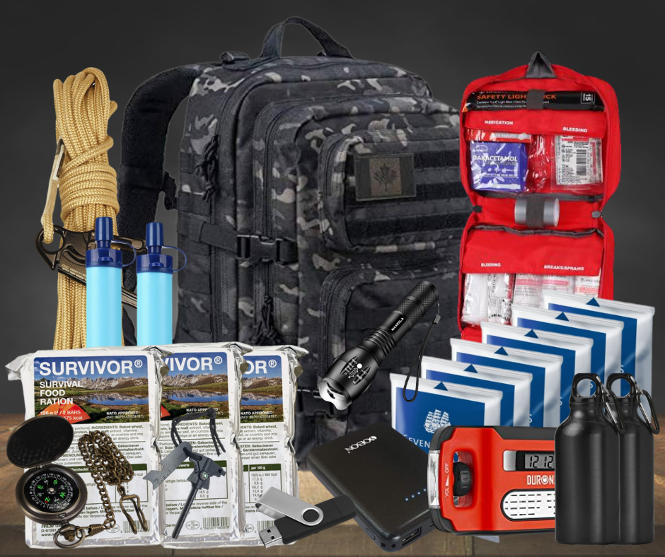 Clearance Offer 72 Hour Bugout Bundle with Free 24 Hour Bag and Free Dosimeter